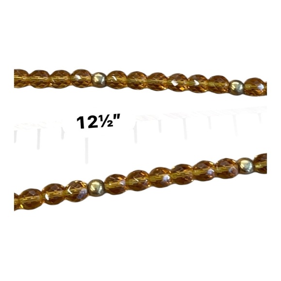 Vintage 1960 faceted Glass Mariposa collar statement necklace - Picture 5 of 6